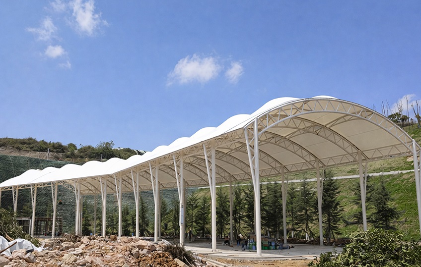Guiyang Tennis Court Tensile roof membrane